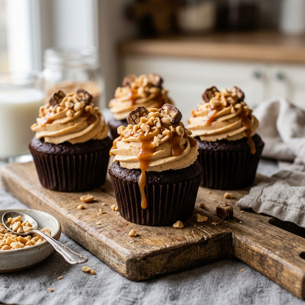 Snickers Cupcakes