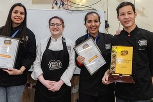 Students with certificates